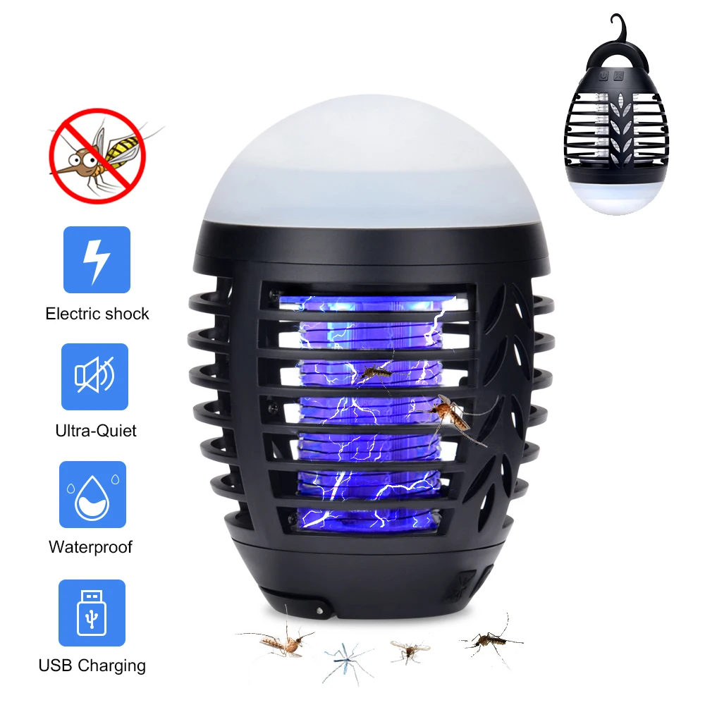Зарядка через USB против комаров летом Кемпинг инсектицидная лампа для дома и