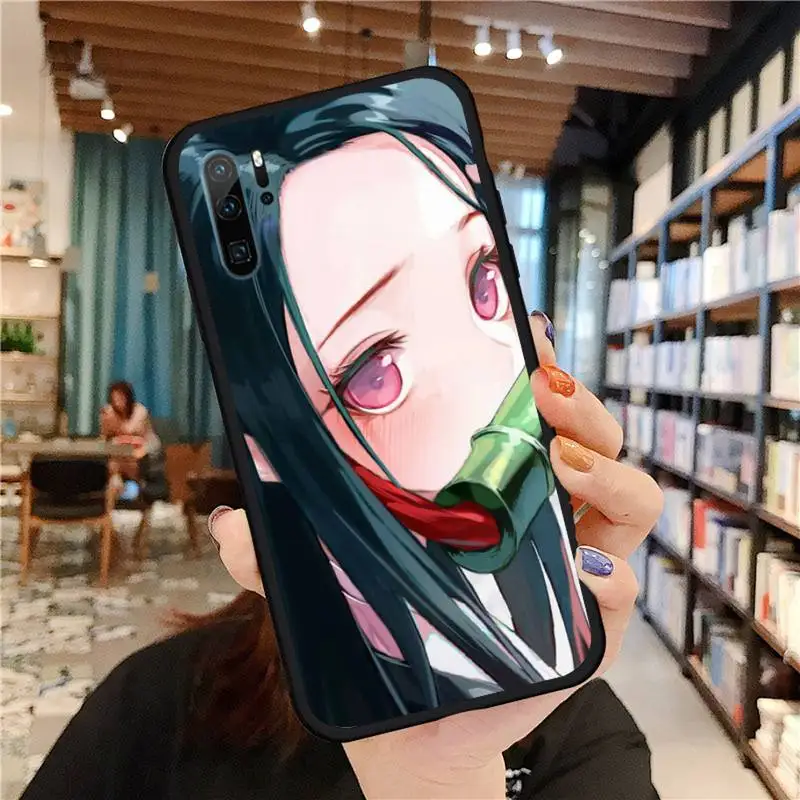 

Kamado Nezuko Kimetsu no Yaiba Demon Phone Case For Huawei honor Mate P 9 10 20 30 40 Pro 10i 7 8 a x Lite nova 5t Soft Silicone