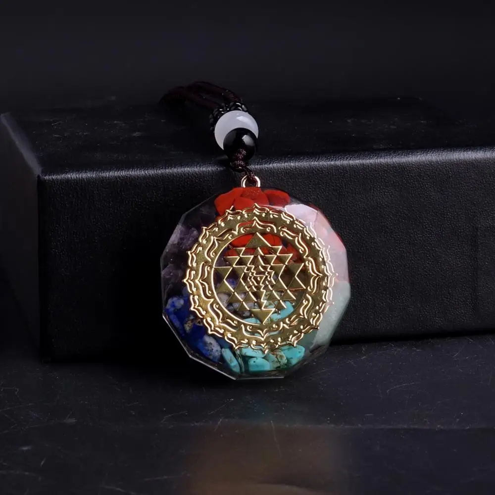 Orgonite кулон Sri Yantra символ ожерелье чакра исцеляющее с положительной энергетикой