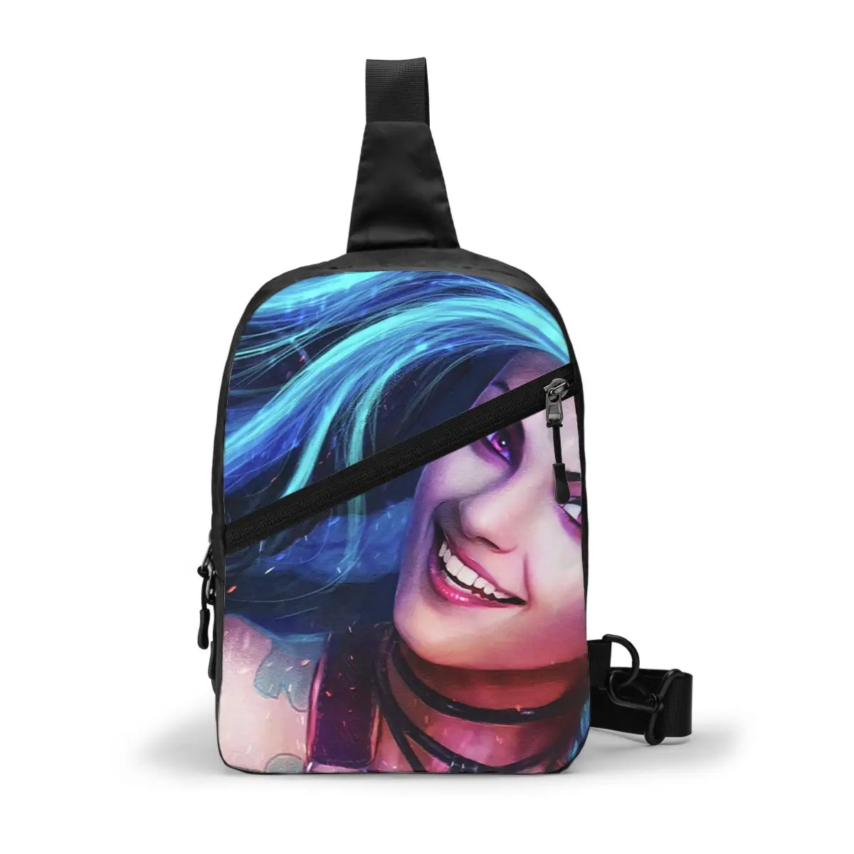 

Нагрудная сумка Jinx Lol, дешевая Полиэстеровая Сумка-слинг, походная складная сумка через плечо