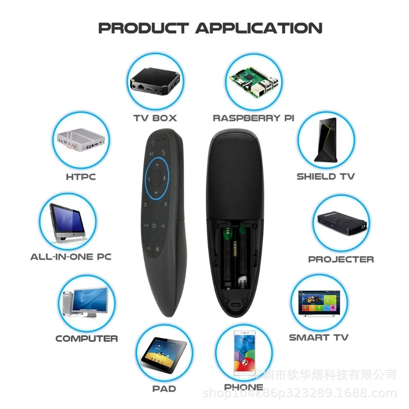 

G10BTS Bluetooth 5.0 IR Air Mouse Wireless 6-Axis Gyro G10S BT5.0 Remote Control