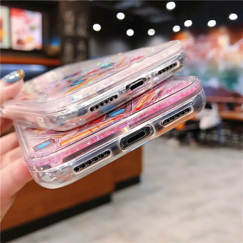 Зыбучий песок чехол для iPhone 7 8 Plus X Xr Xs Max динамические чехлы с жидкостью 6 6s Жесткий