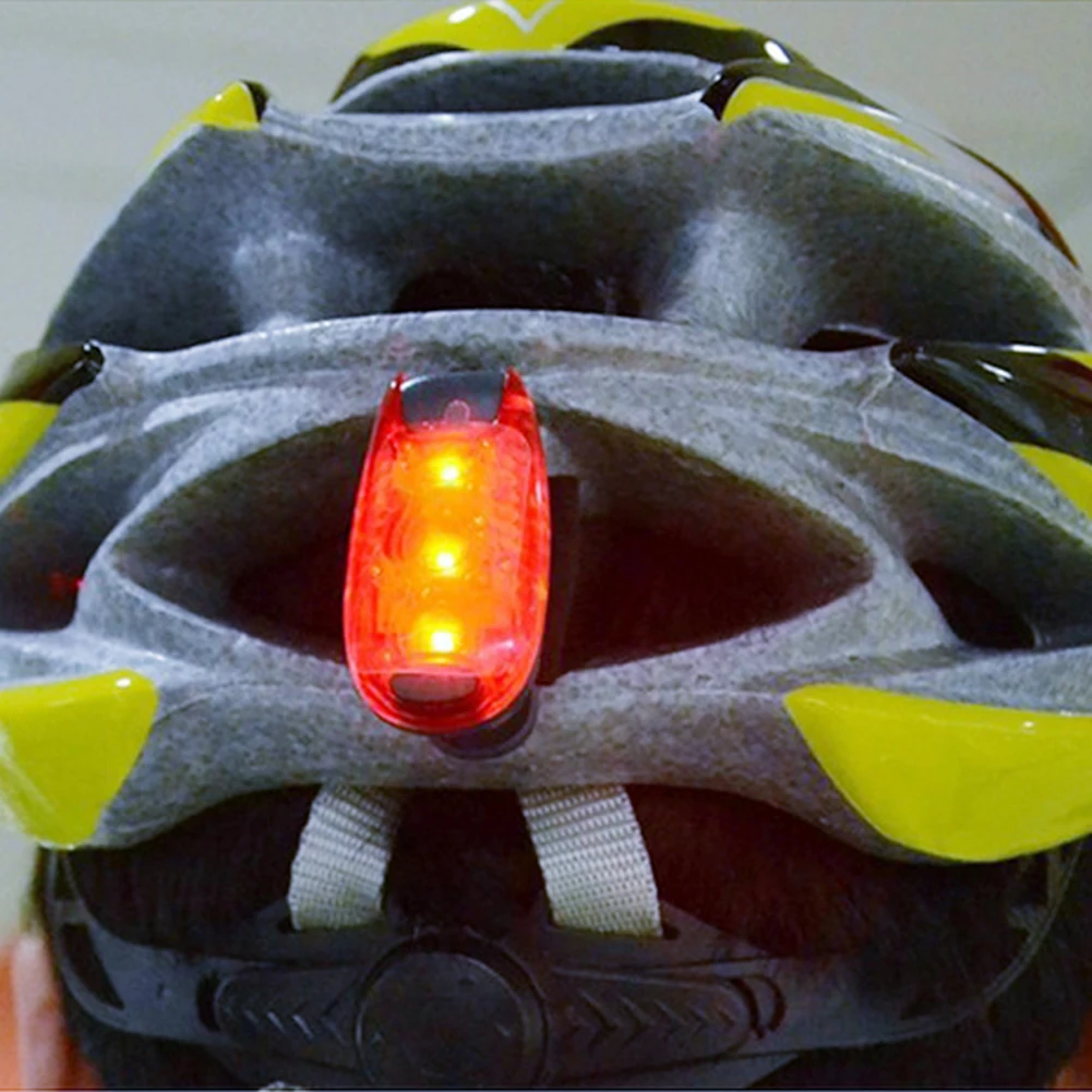 Malam Lari Jogging Keselamatan Peringatan Lampu LED Helm Sepeda Ekor Lampu Belakang