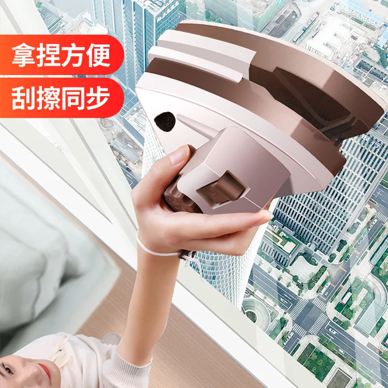 

Double strong magnetic glass artifact high-rise window domestic double high-rise window not automatic electric washing