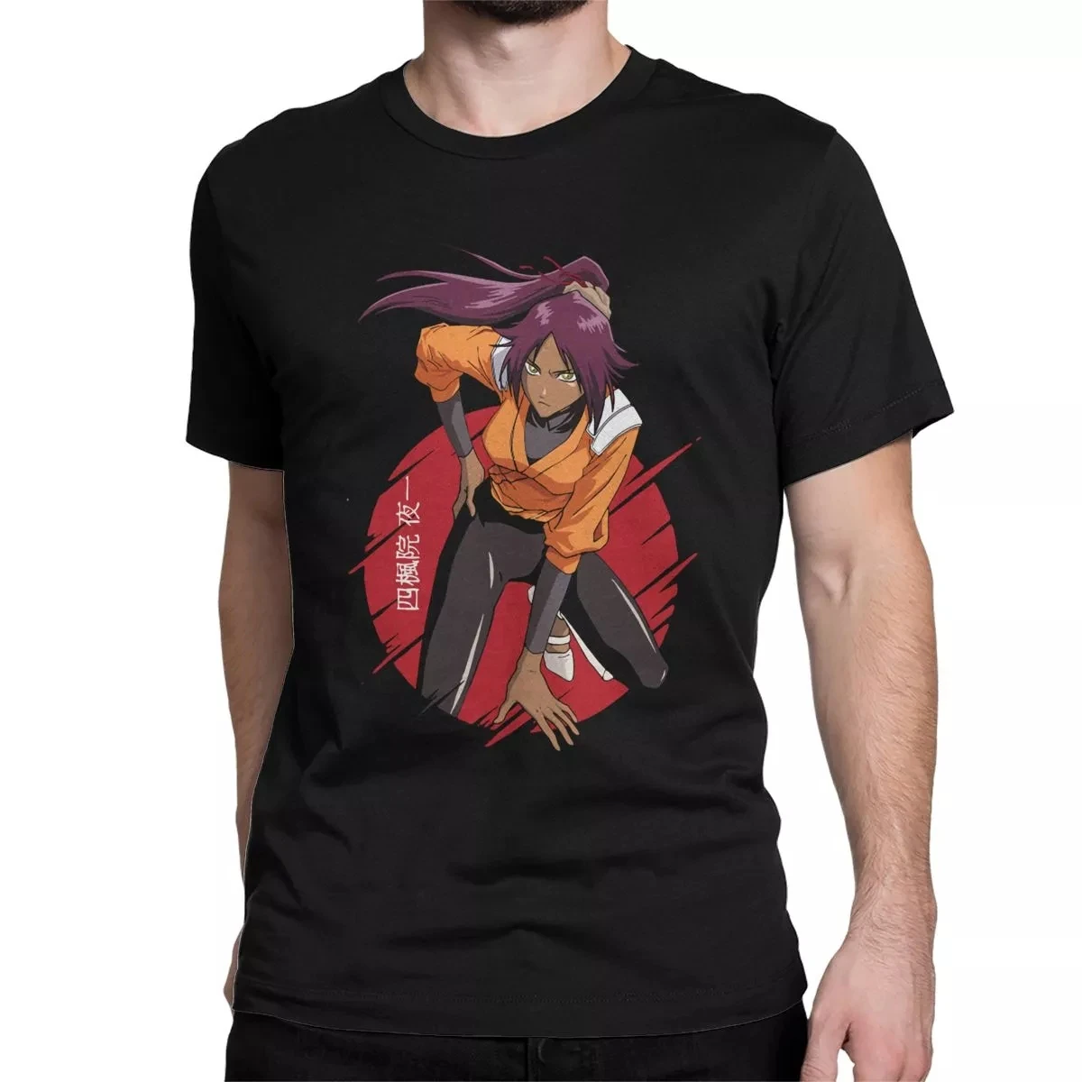 

Fun Bleach Anime Yoruichi Shihoin T-Shirt for Men Women Crewneck T Shirt Japanese Manga Short Sleeve Tee Shirt Graphic Clothes