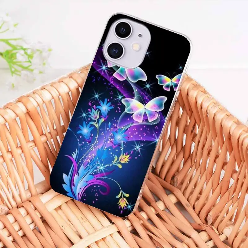 

Beautiful Butterfly Colorful butterfly Phone Case coque fundas for iphone 12 11 PRO MAX X XS XR 5S 6S 7 8 PLUS SE 2020