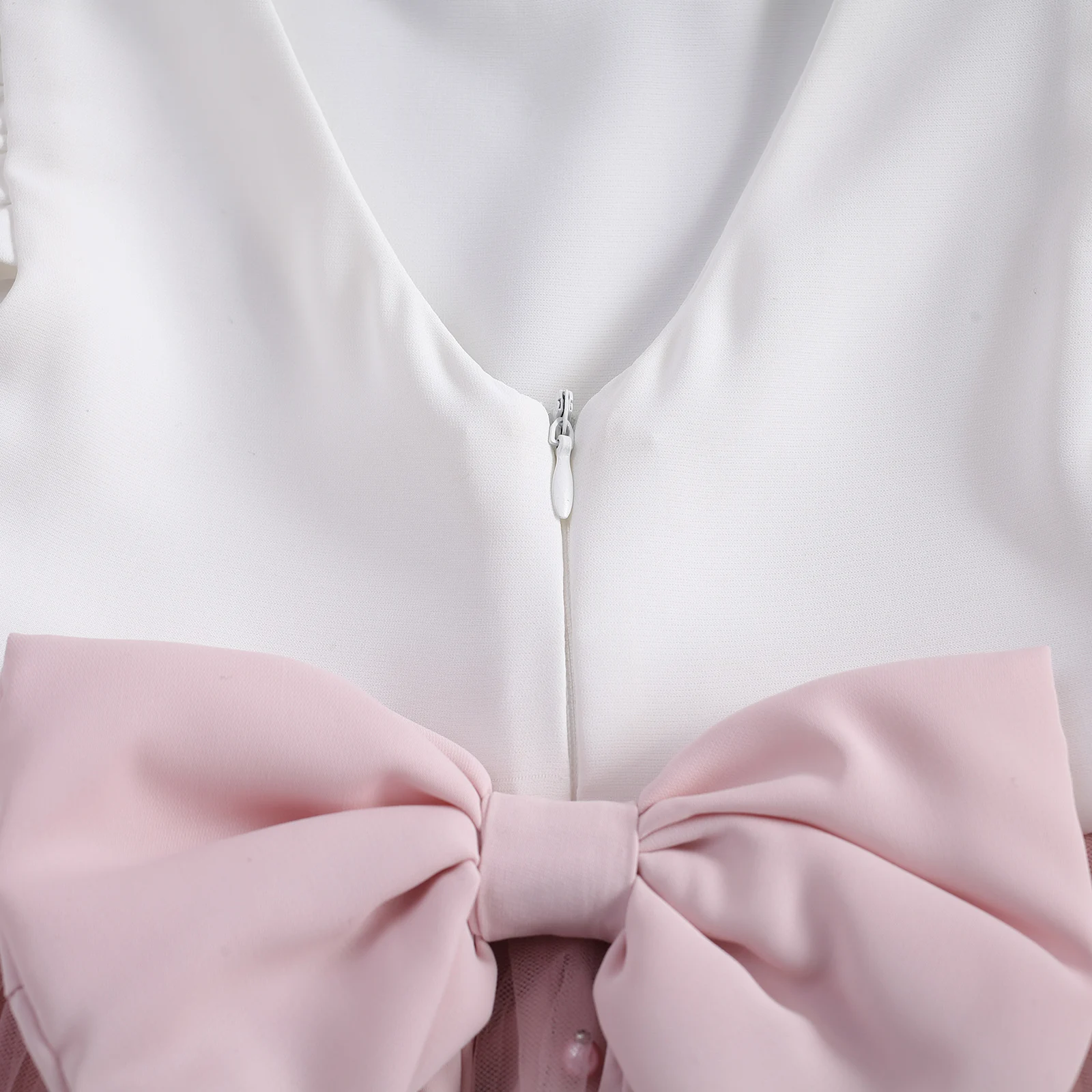 0-8Y Kids Baby Girls Summer Dress 2021 New Fly Sleeve Bow-knot Pearls Tulle Tutu Pageant Princess Dresses Children Clothes | Детская
