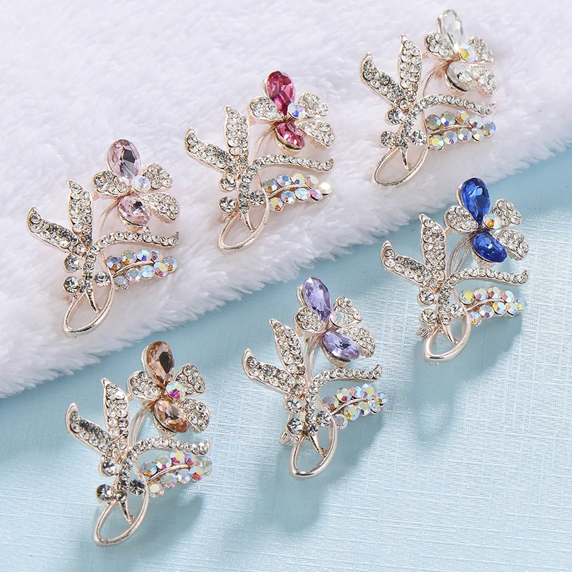 Модные стразы брошь в цветах шампанского булавка для женщин Свадебные вечерние