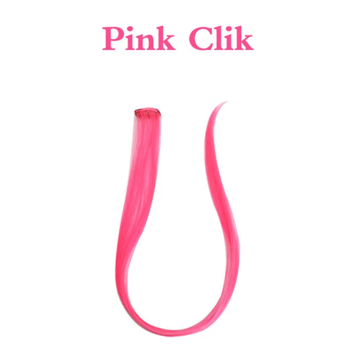 Женский длинный парик с прямыми волосами для наращивания на заколках цветные