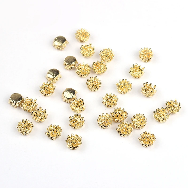 

20pcs/lot 6*6MM Zinc Alloy Jewelry Accessories Earring Parts Gold Flower Shape DIY Hand Made Earring Findings
