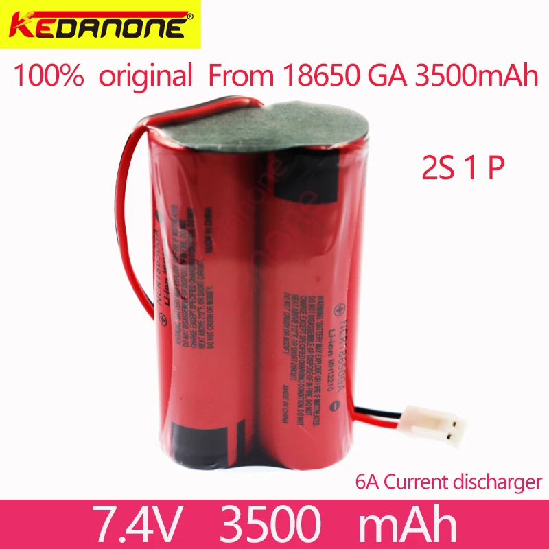 Kedanone 100% Оригинальная защита 7.4V3500 мАч 8 4 в 18650 литий ионный аккумулятор для Bluetooth