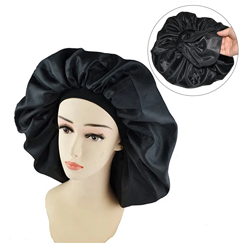

Super Jumbo Sleep Cap Waterproof Shower Cap Women Hair Treatment Protect Hair From Frizzing SK88