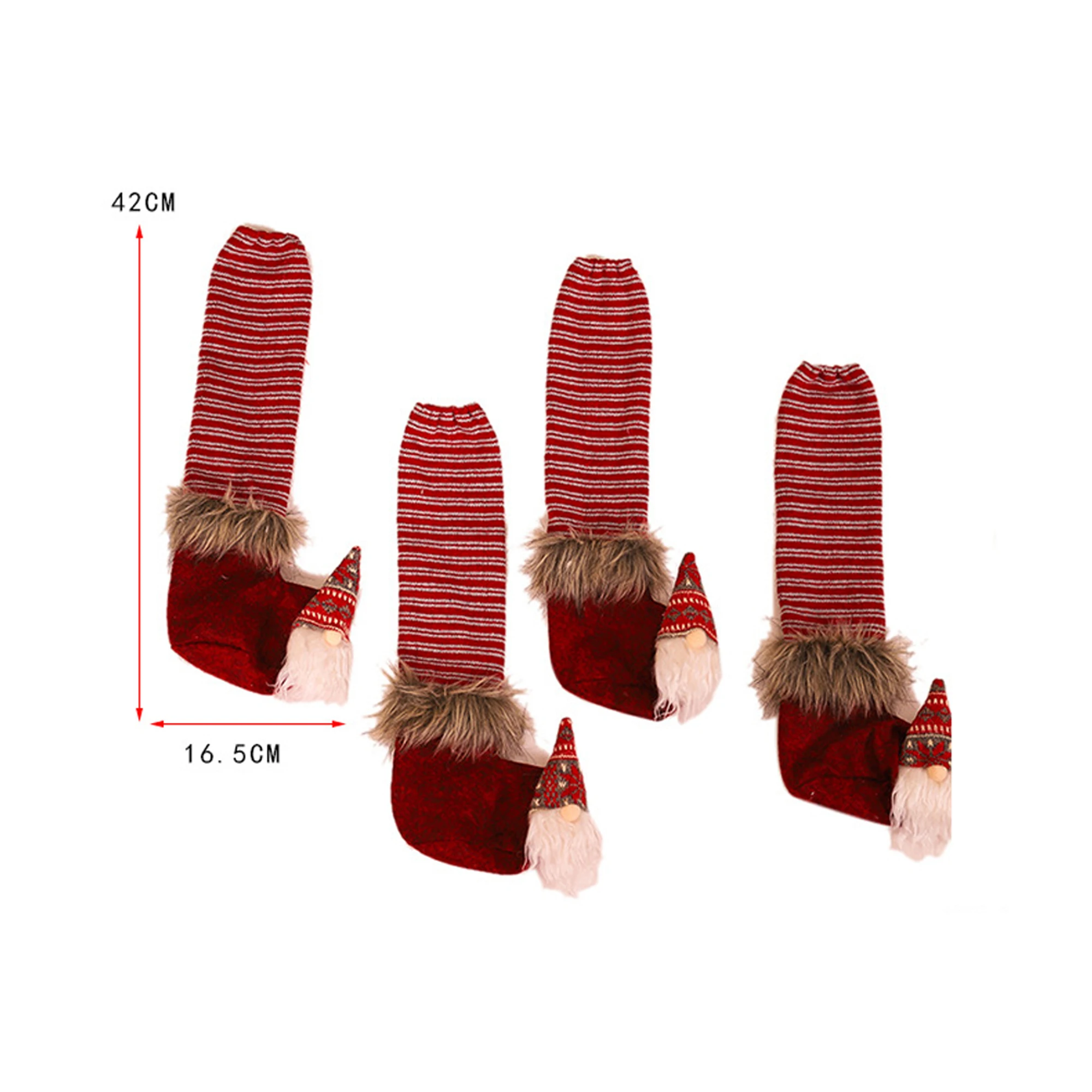 Рождественские носки для стульев эластичные праздничные Чехлы ног дома