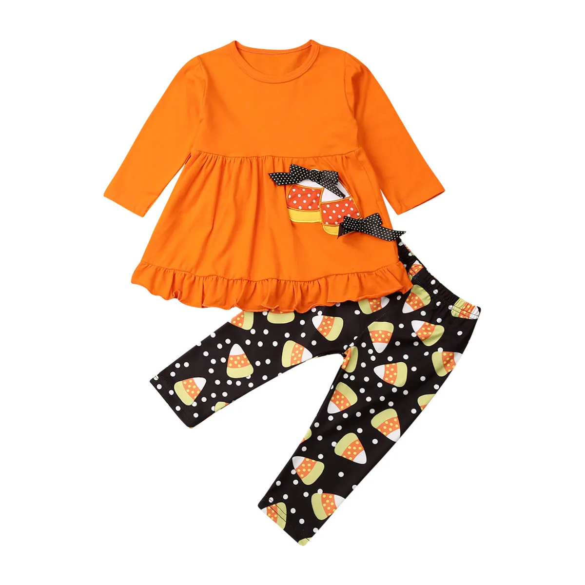 

Toddler Baby Girl Long Sleeve T-shirt Tops Dress+Flower Pants Leggings Halloween Costume Clothes Set Autumn Outfits