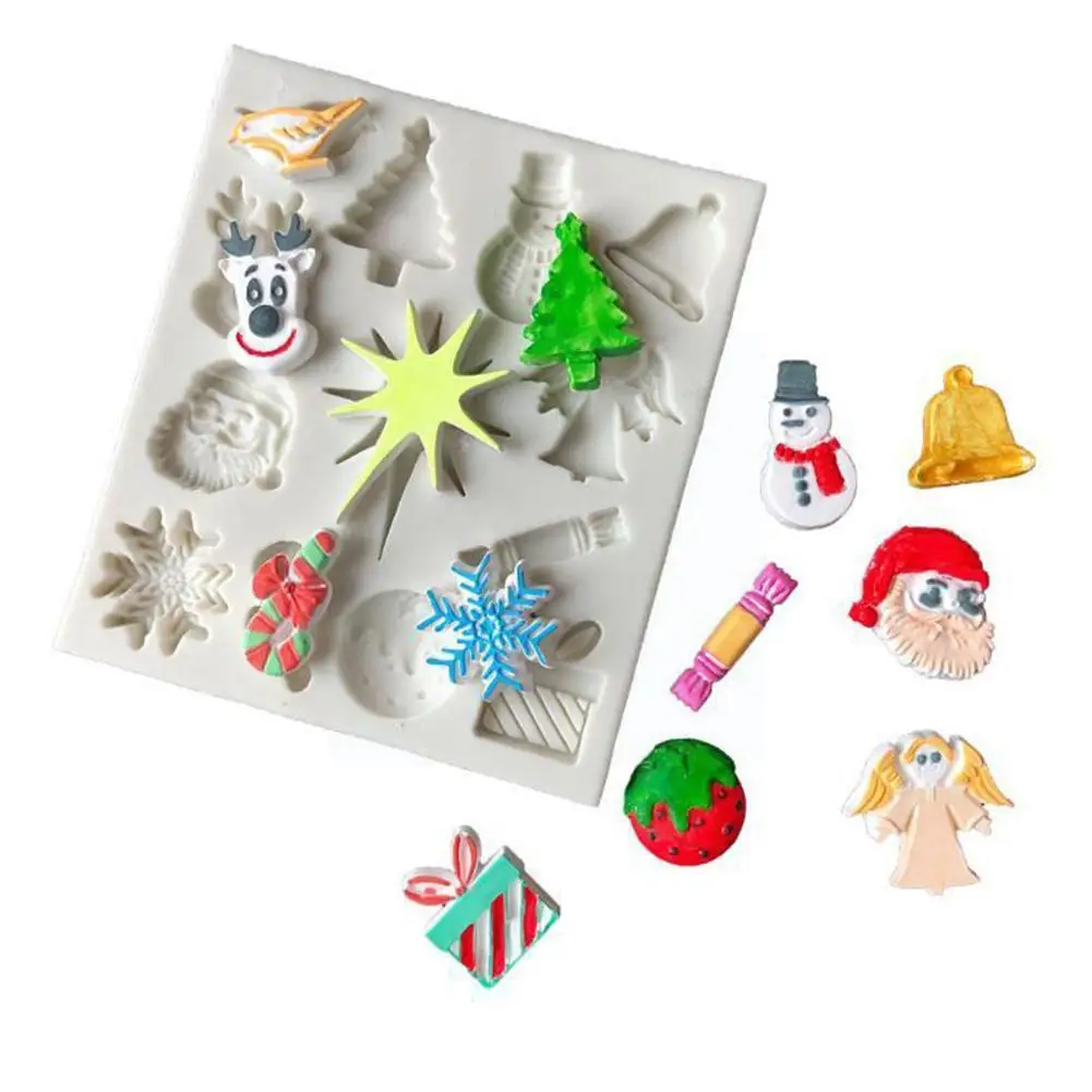 

New Christmas Decoration Christmas Tree Snowflakes Diy Silicone Tool Crafts Mold Jewelry Making F9v8