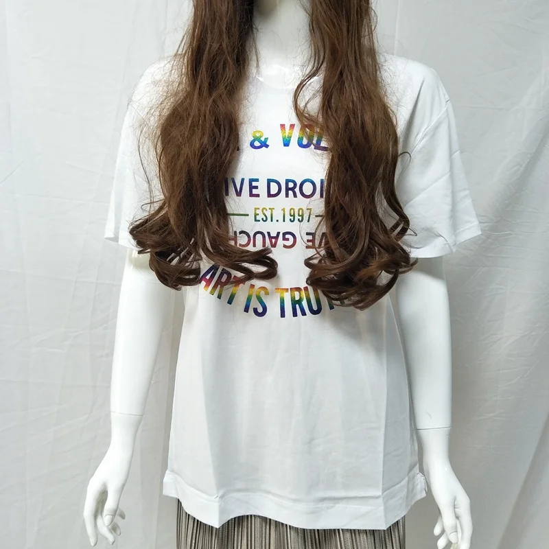 

Women T-shirts Spring 2020 New Metallic T-shirt Sports
