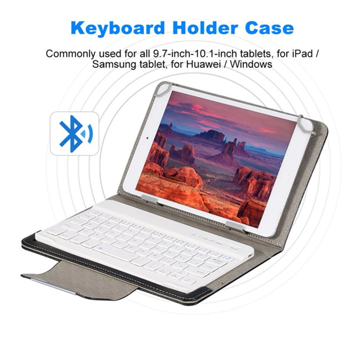 Universal Wireless BT Keyboard and PU Leather Case Cover for 9.7" - 10.1" Tablets Computer Peripherals | Компьютеры и офис