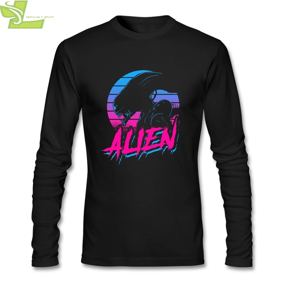 Крутая Мужская футболка с длинным рукавом и круглым вырезом хлопковая