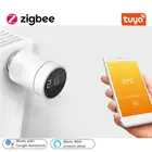 Tuya Smart ZigBee термостат для радиатора привод для клапана Беспроводной голосДистанционное Контроль температуры приложение Smart Life Поддержка Alexa Google