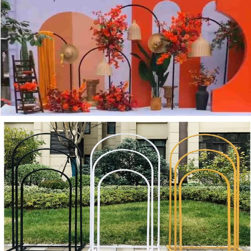

3pcs Wedding Metal stand Billboard Frame Wedding Backdrop Arch Background Birthday Party Welcome Decor Iron Flower Shelf