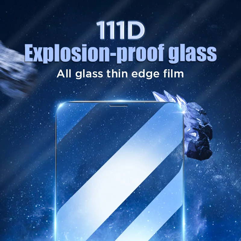 111D Screen Protector Safety Film Tempered Glass for iPhone 11 12 Pro X Xr Xs Max Protective 7 8 6 6S Plus 5 5S SE | Мобильные