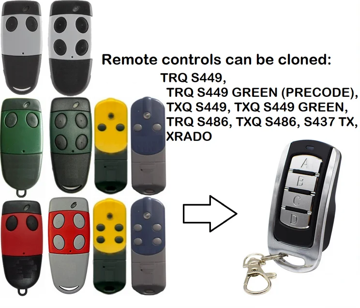 

For Garage Door Remote Control S449 QZ2 QZ4 S476 433.92MHz S738 S466 TX2 TX4 27.195 MHz 3 Kinds free shipping