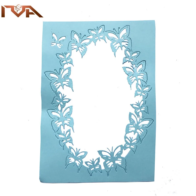 Бумага ремесло рамка с бабочкой резка металла пресс форм животных Прямоугольная