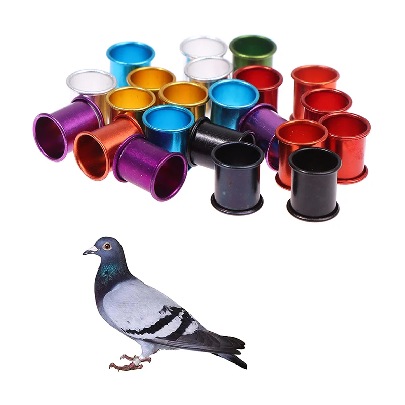 

100 Pcs Pigeon Foot Ring Inner Diameter 8mm Length 10mm Aluminum Foot Tag Ring