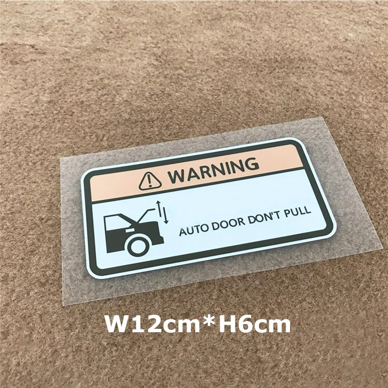 

2pcs /Set Car Decals Electric trunk is forbidden to pull Tips Stickers Anti-theft Decals Waterproof Reflective Type Car Sticker