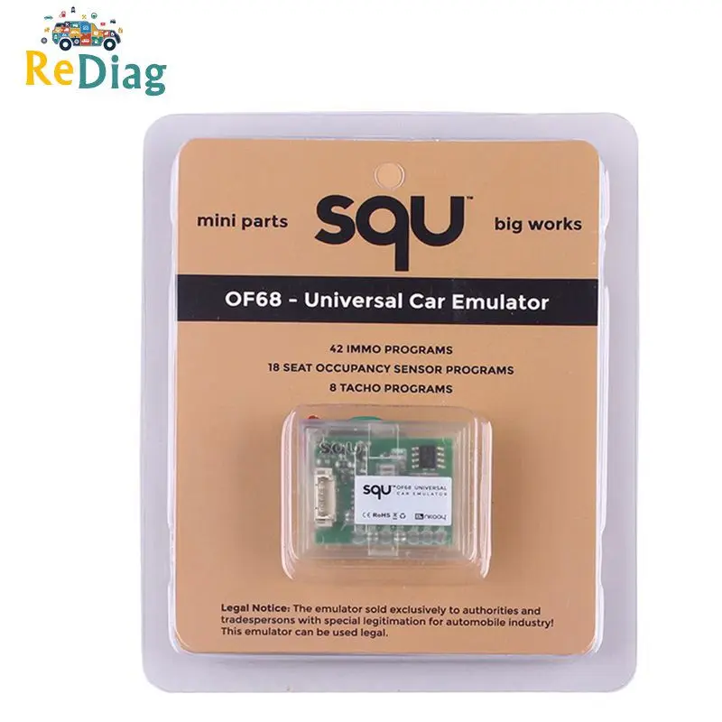 10 шт. оптовая цена OBDII MINI Parts SQU OF68 автомобильный Эмулятор IMMO датчик программы Big Works