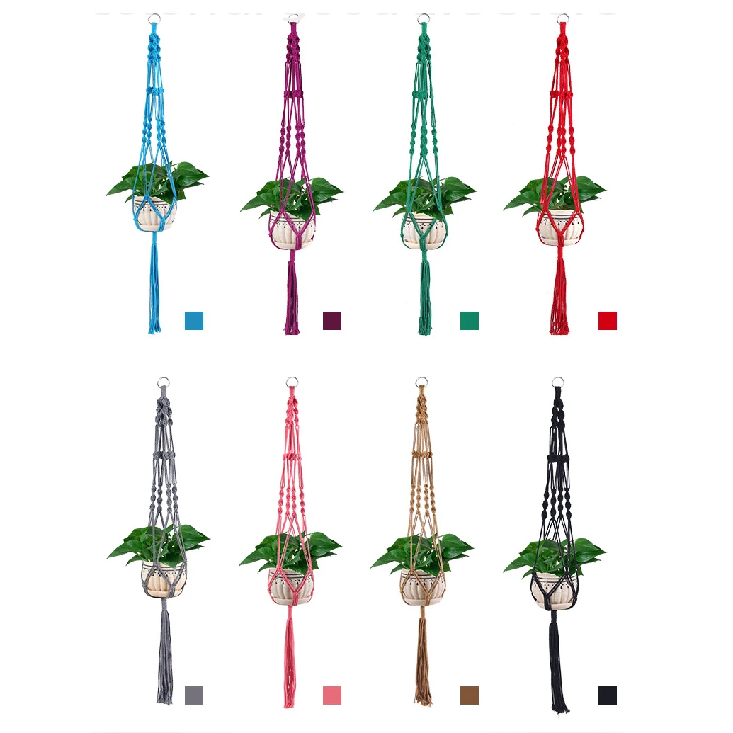 

Hanging Plant Handmade Macrame Plant Hanger Flower Pot Planter Hanger Wall Decor Courtyard Garden Hanging Planter Hanging Basket