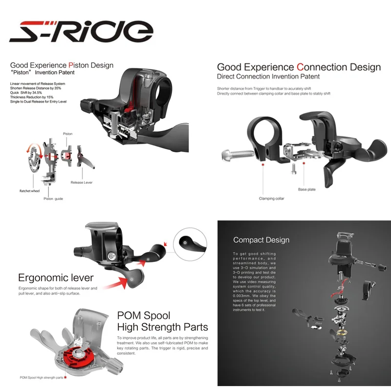 S-Ride MTB дисковый тормоз триггер переключения 3x9s Совместимый SHIMANO Велоспорт Mount