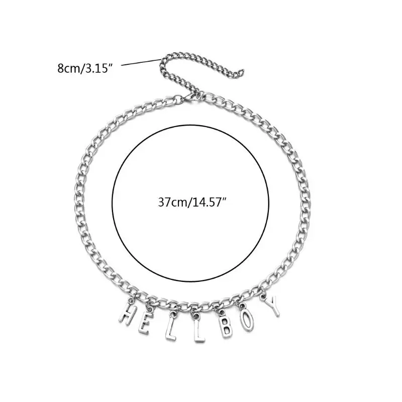 

Punk Style Silver Letter Pendant Necklace Women Trendy Party Choker Fashion Jewelry Unisex