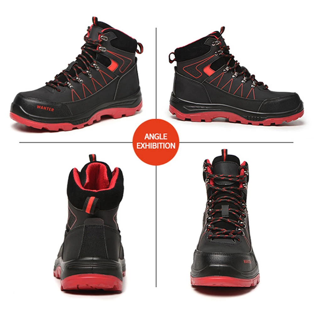 

Men's Outdoor Hiking Shoes Safety Shoes Work Shoes Resistance To Bump Steel Toe Breathable Work Boots Men Hiking Climbing Shoes