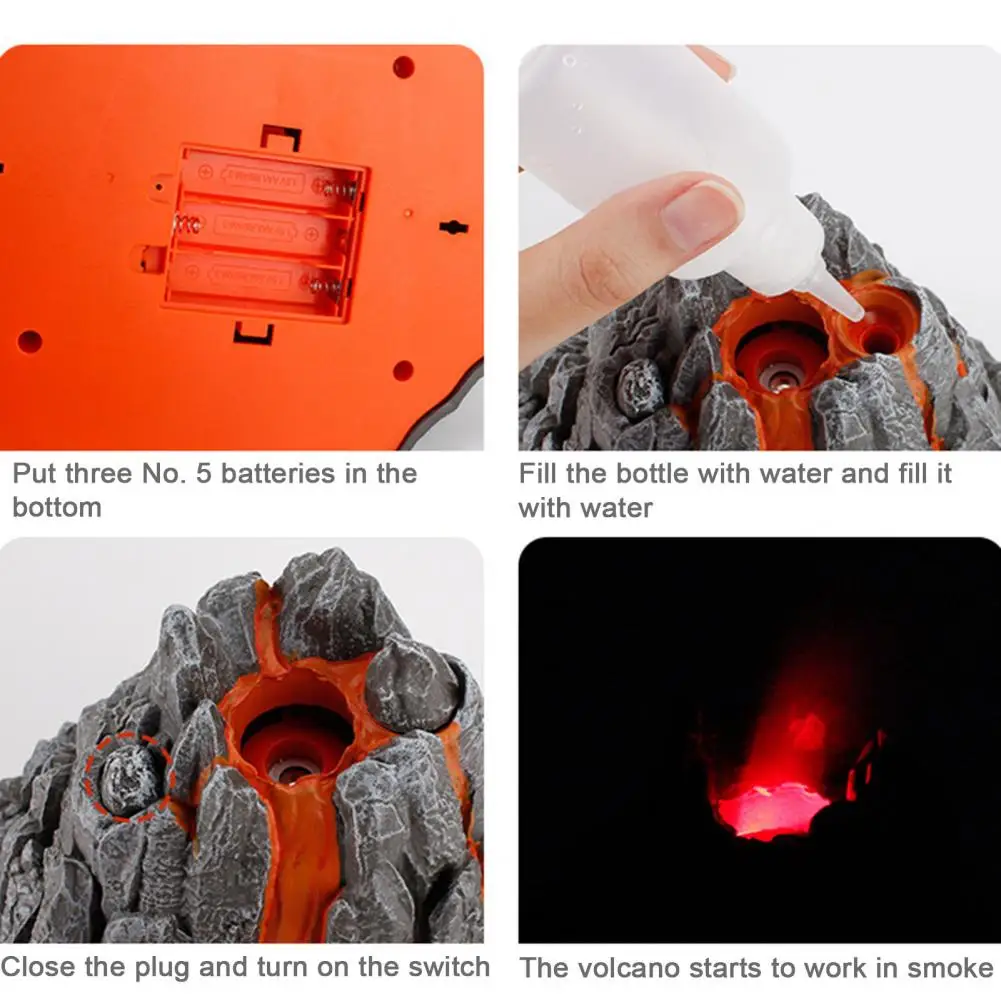 

Children Toy Simulation with LED PVC Volcanic Eruption Model for Office Kids Educational Toys for Children Gifts