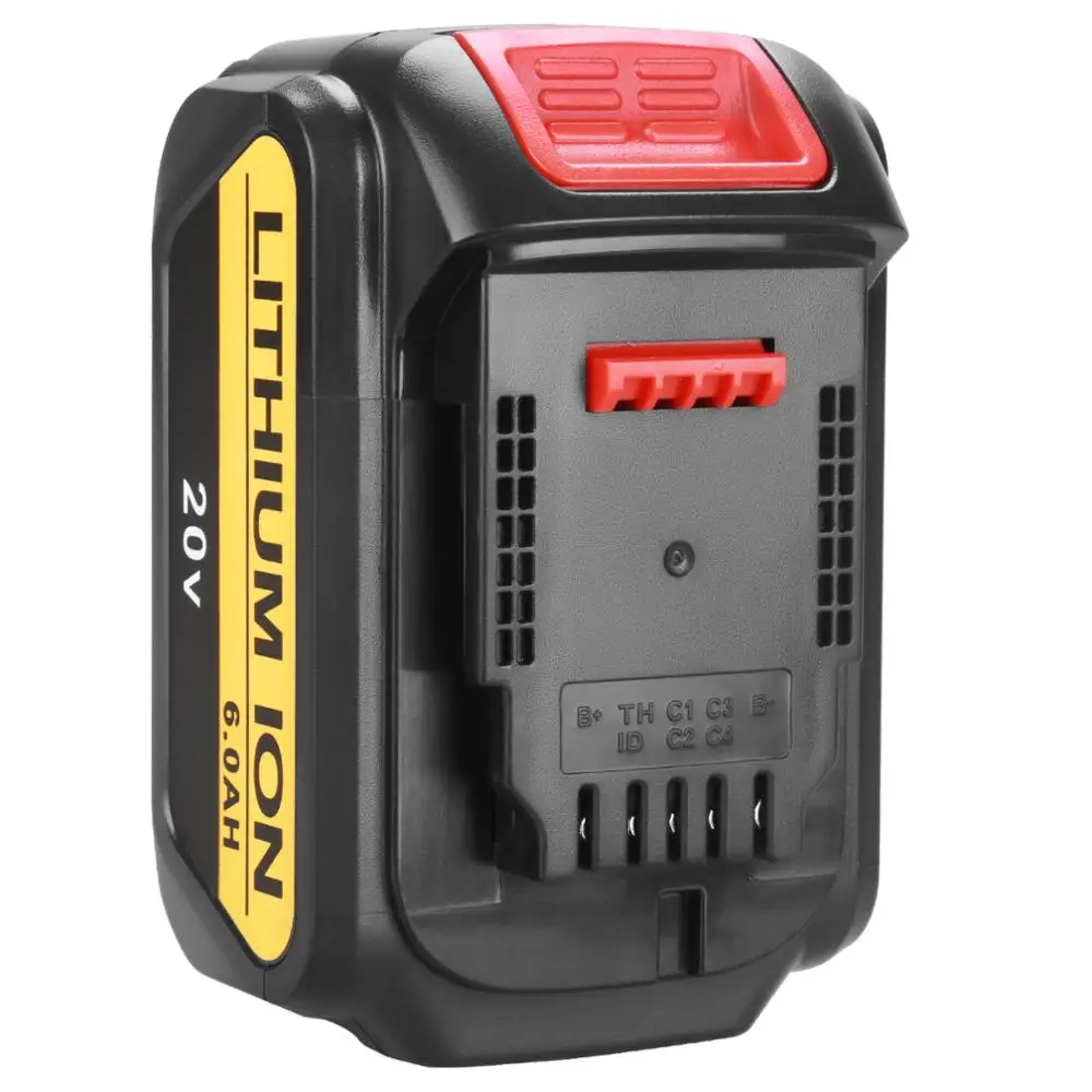 2 шт. аккумуляторные батареи для DeWalt DCB200 MAX 20 в 6000 мАч|Перезаряжаемые батареи| |