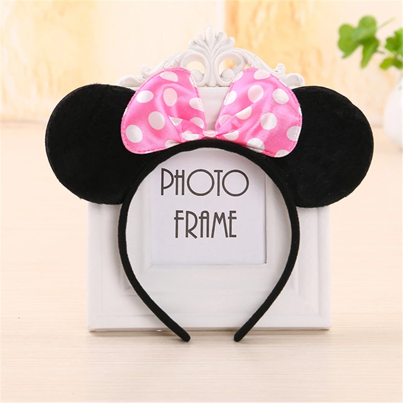 Милый бантик для девочек Минни Микки уши аксессуары волос повязка на голову
