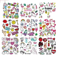 a set of cartoon childrens cute animal unicorn heat transfer sticker can be cut diy childrens cloth decals for iron on clothes