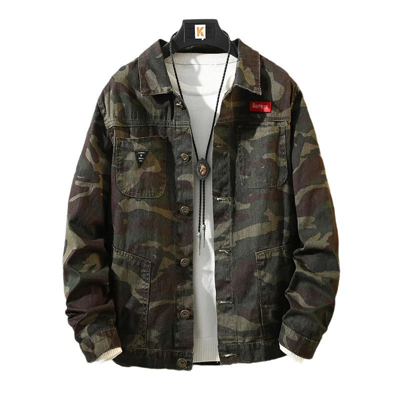 

Mens Jackets Black Holes Denim Coats New Fashion Men Spring Autumn Loose Casual Jean Military Jackets Outwear Denim Jackets