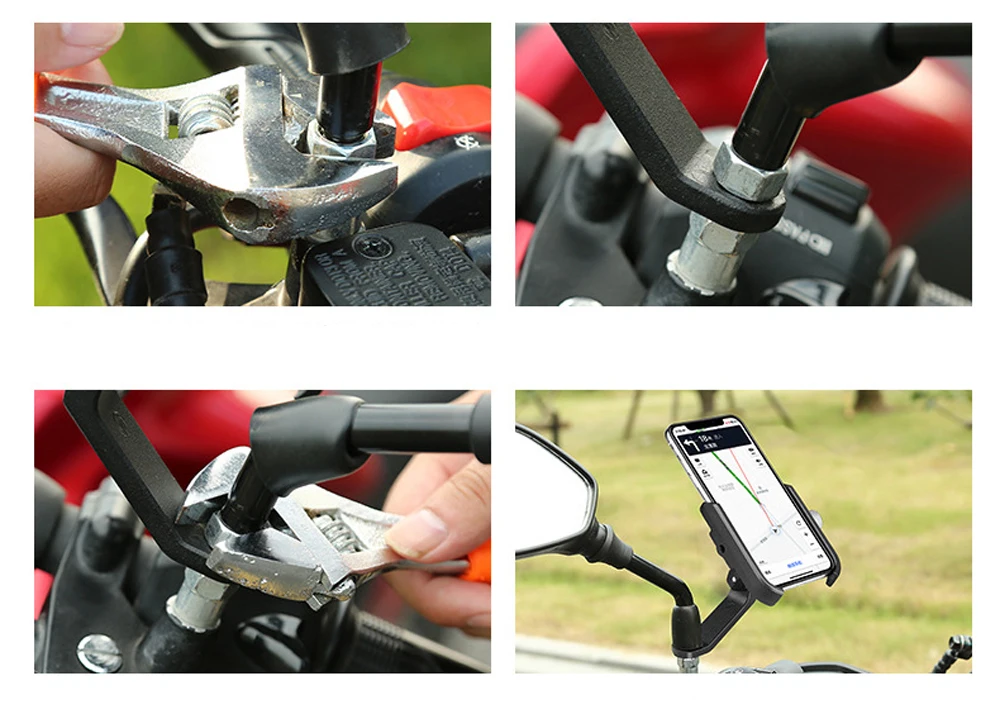 Алюминиевый держатель для телефона для велосипеда, MTB, горная дорога, велосипед, мотоцикл, универсальный держатель для руля, зажим, подставка для смартфонов 4," до 6,8"