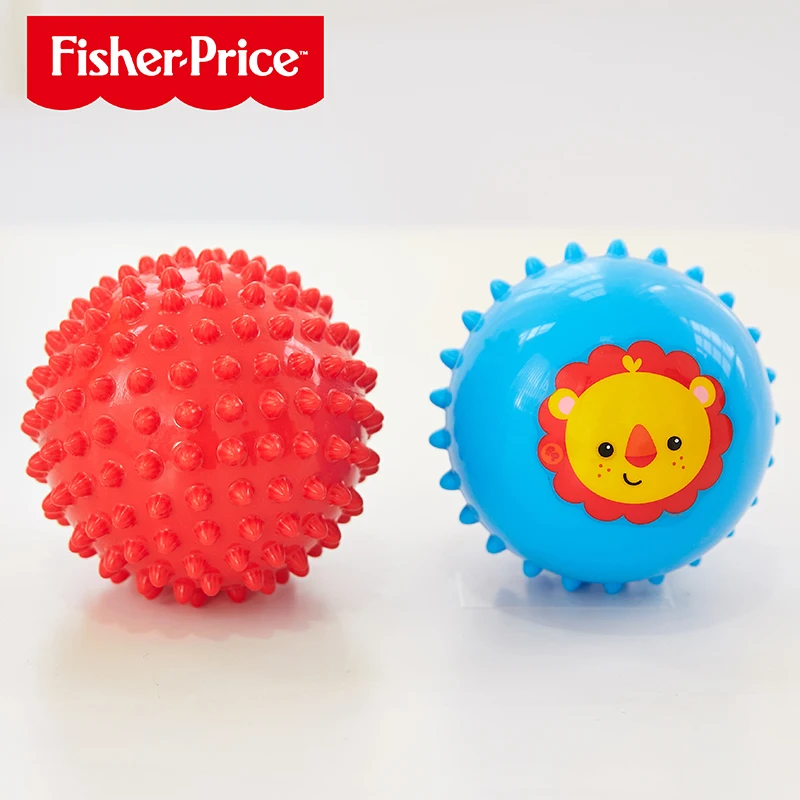 Fisher-Price детские игрушечные мячи тренировочный мяч надувной мяч ручной мячик пинч под названием сотовой Массажный мяч детский мяч для обучения детей - Цвет: Белый