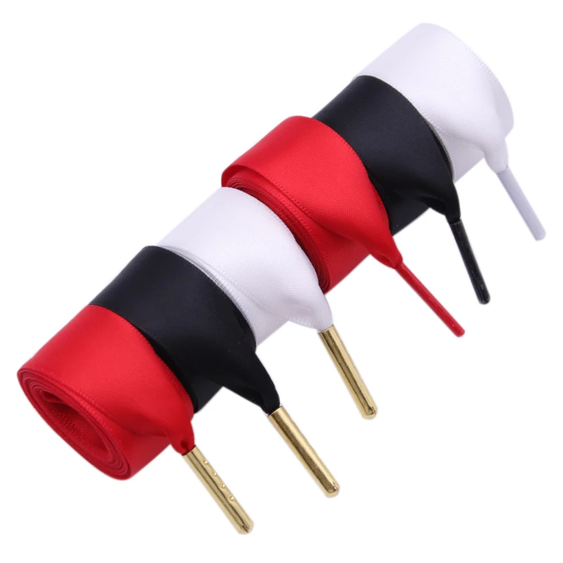 

Coolstring Solid Color Ribbon Wide Shoelaces Women Canvas Casual Flat Shoes Lacet Charmed Fashion Cord 60-200CM For Custom
