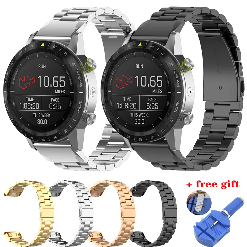 

20MM 22MM 26MM Watch Band For Garmin Fenix 6 6X 6S Pro 5 5S 5X Plus Stainless Steel Strap Watchband Replacement Metal Bracelet
