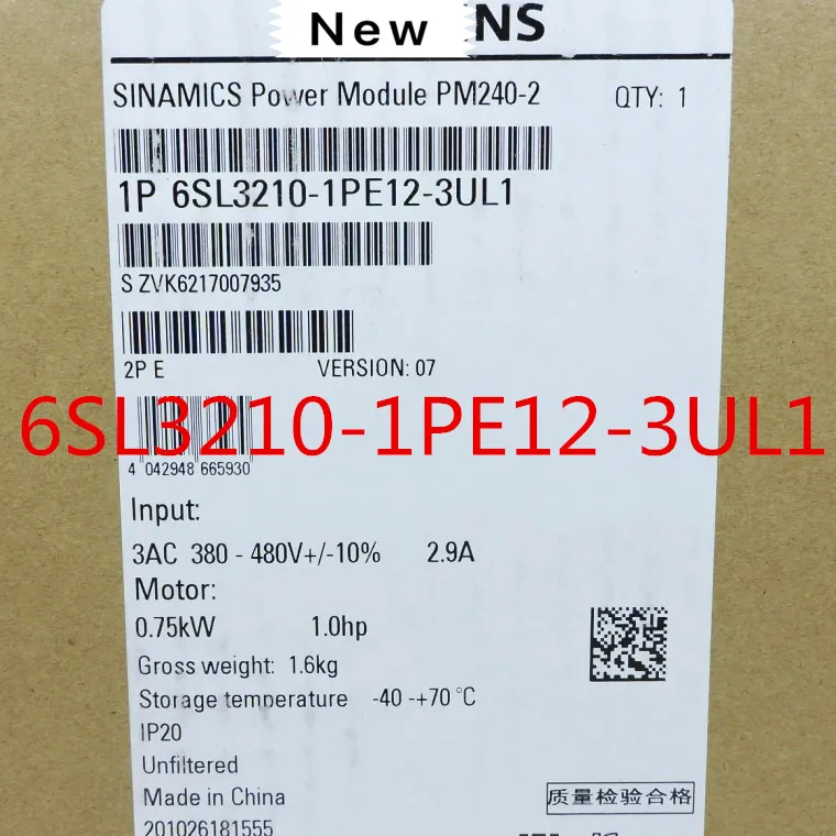 

100% Originla New 2 years warranty 6SL3210-1PE12-3UL1