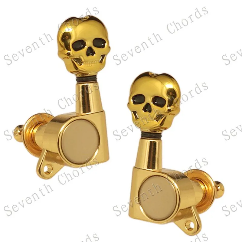 6R череп Форма Электрогитары настроечный винт гитарные струны Кнопка гитары