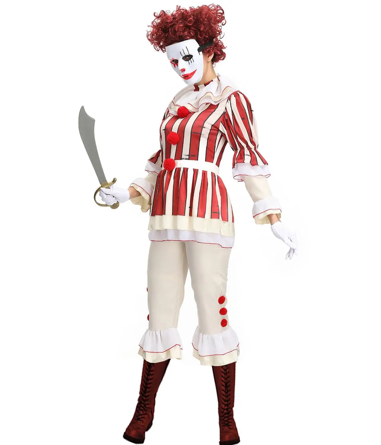 

Wholesale Women's Harlequin Scary Clown Cosplay Halloween Costume Sets