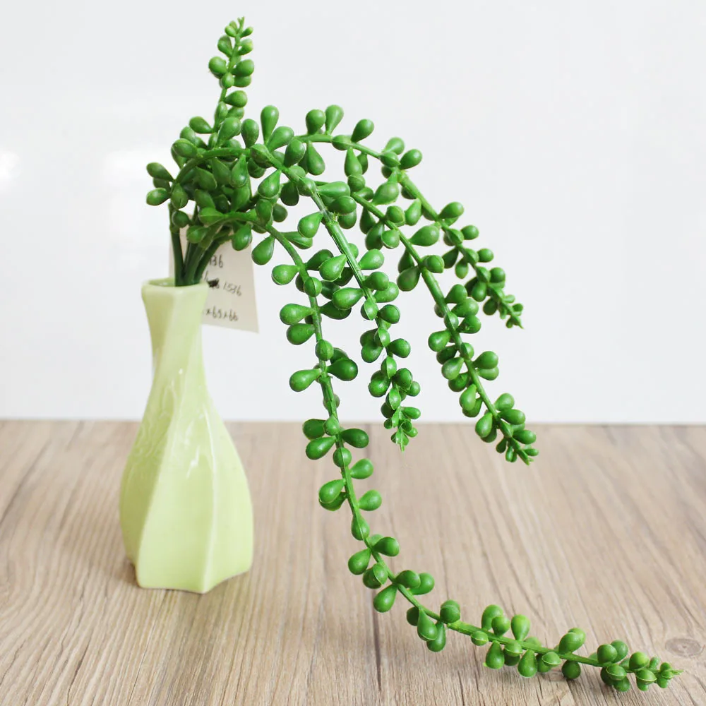 Description Picture 3 of item1pc Artificial Succulent Plants DIY Home Office Garden Decor Wall Plants Artificial Flower String Wall Hanging Plants Succulents