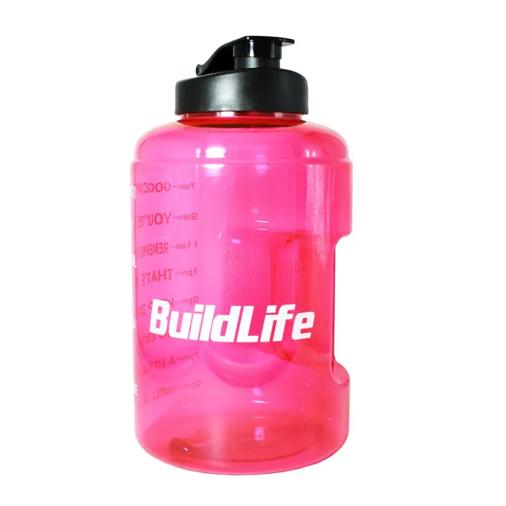 Pink Buildlife 3.8L с широким горлышком 1 галлон бутылка для питьевой воды BPA бесплатно обучение большой емкости чайник для наружного кемпинга чайник кружка - Цвет: Pink