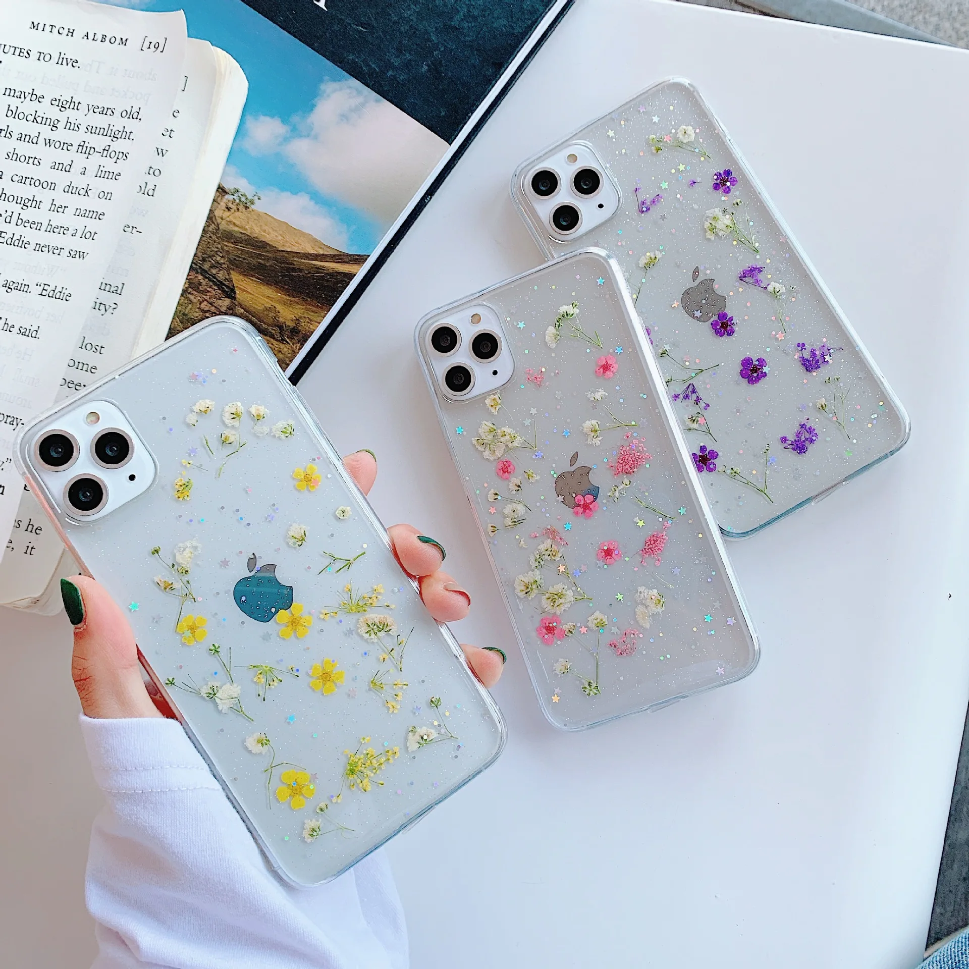 

Easterm 11 Pro Tharansparent Small Drop Flower Phone Cover For iPhone 12 Mini 11 Pro Max XR XS X 7G 8Plus Mobile Phone Case