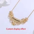 KOMI полинезийское Гавайское Самоа Маршалл стиль Плюмерия индивидуальные слова имя связаться с нами цепочка ожерелье кулон для мужчины женщины